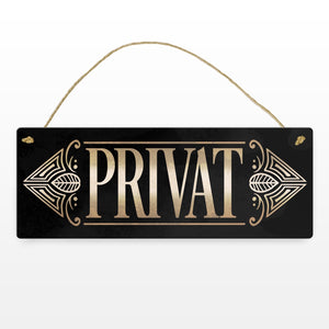 Privat Metallschild im Retrolook