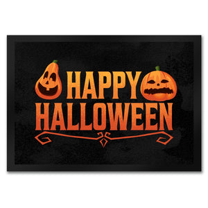 Happy Halloween Fußmatte mit lustigen Kürbissen