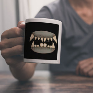 Zombiegebiss Horror Kaffeebecher für Halloween
