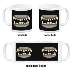 Zombiegebiss Horror Kaffeebecher für Halloween