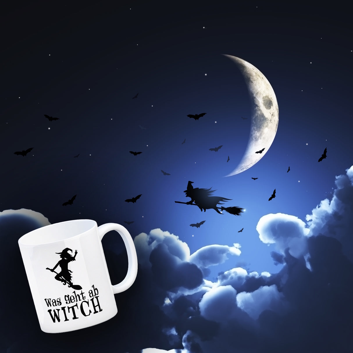 Was geht ab Witch Kaffeebecher mit Hexe