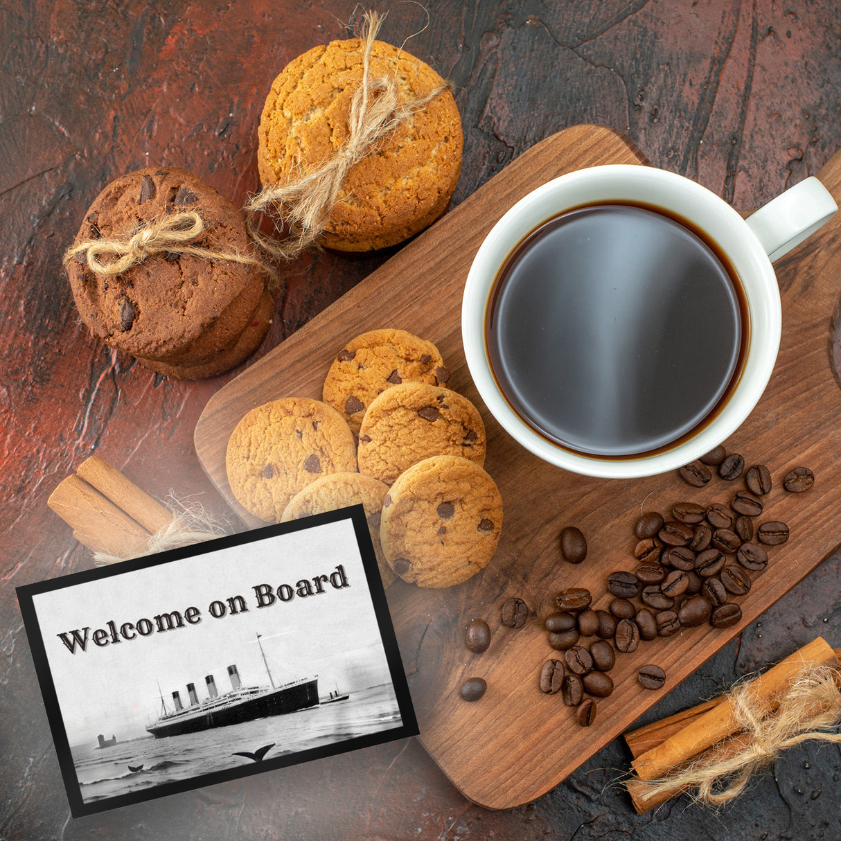 Welcome on Board Fußmatte in 35x50 cm mit Titanic-Motiv