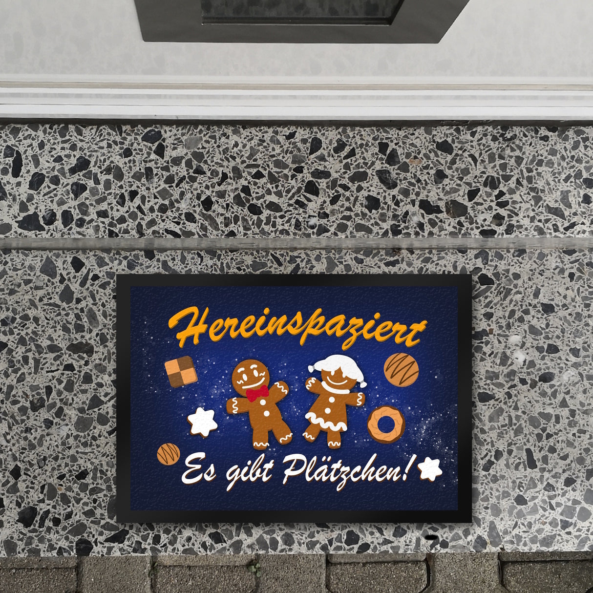 Hereinspaziert - es gibt Plätzchen Weihnachten Fußmatte