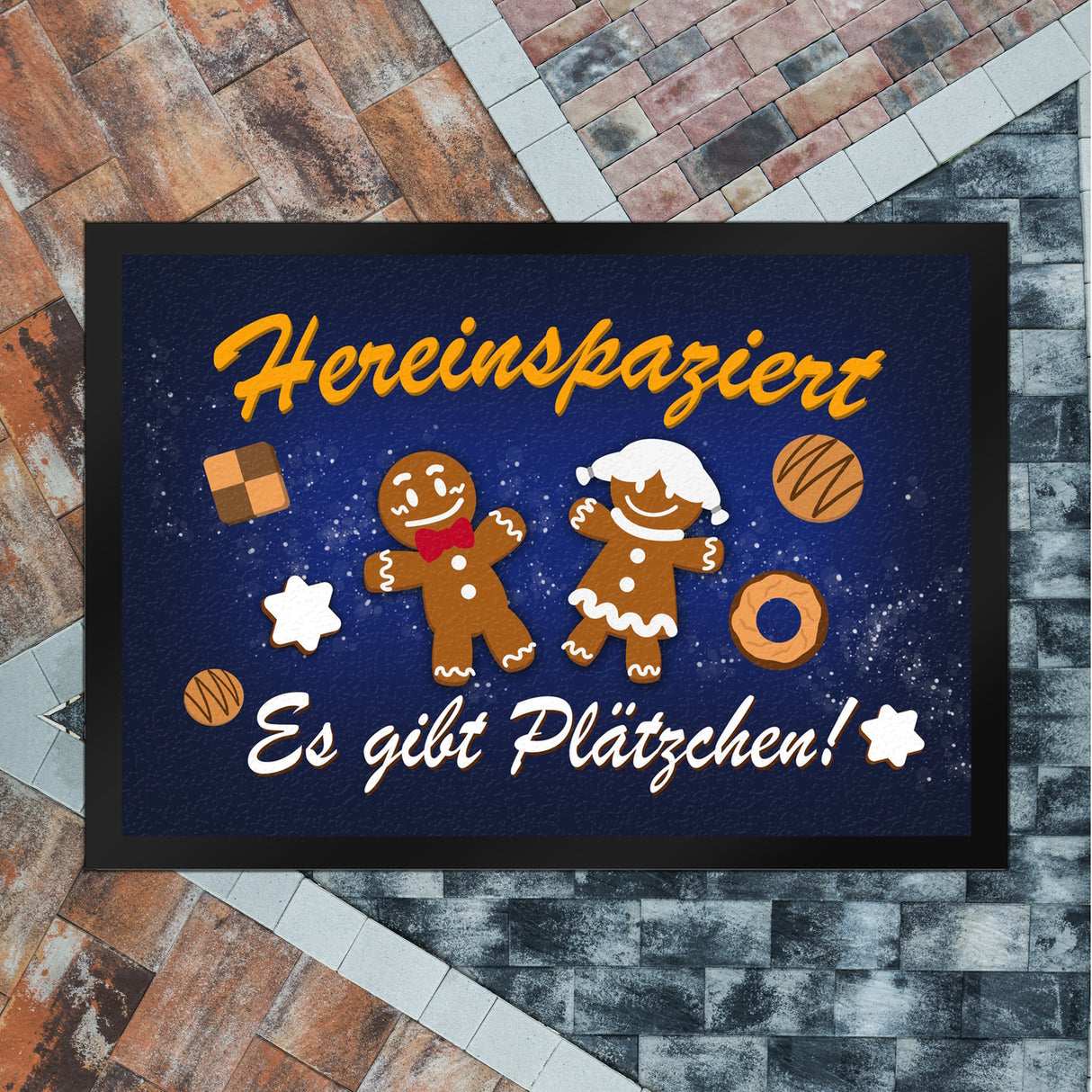 Hereinspaziert - es gibt Plätzchen Weihnachten Fußmatte