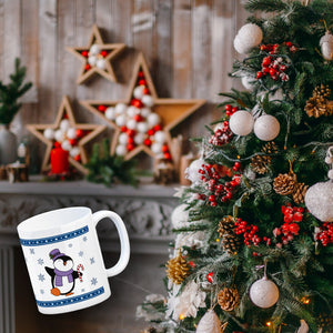 Tanzender Winter Pinguin Weihnachten Kaffeebecher