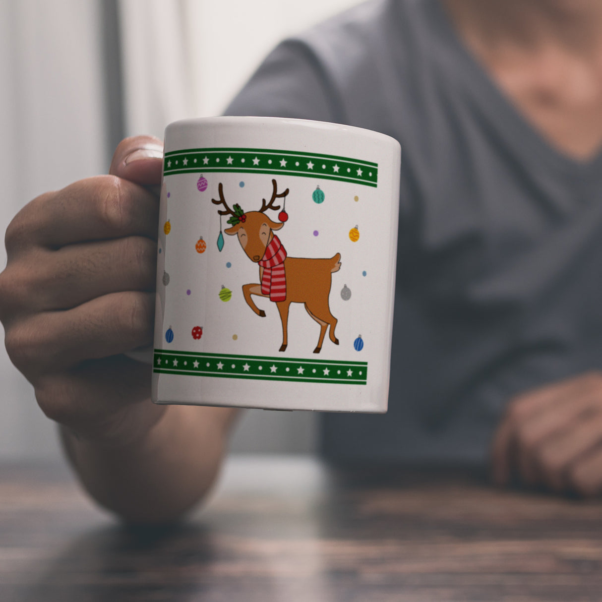 Süßes Weihnachtsrentier Weihnachten Kaffeebecher