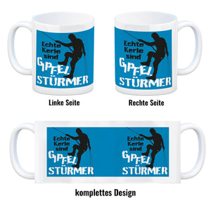 Echte Kerle sind Gipfelstürmer Kaffeebecher für Kletterer