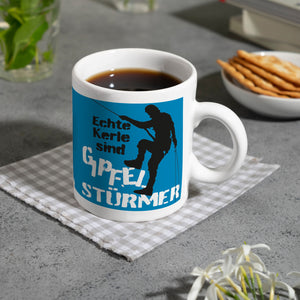 Echte Kerle sind Gipfelstürmer Kaffeebecher für Kletterer