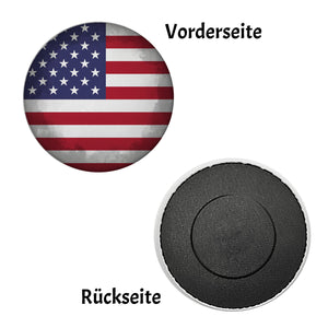 USA Flagge Magnet rund