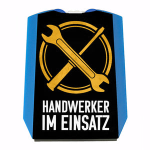 Handwerkereinsatz Parkscheibe mit 2 Einkaufswagenchips