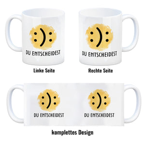 Gute Laune schlechte Laune Kaffeebecher