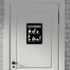 Toilettengänger Metallschild mit witzigem Motiv