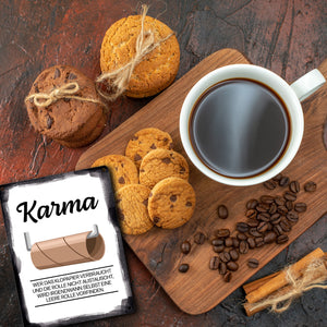 Karma für aufgebrauchtes Klopapier Metallschild
