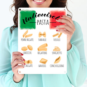 Italienische Pasta Metallschild