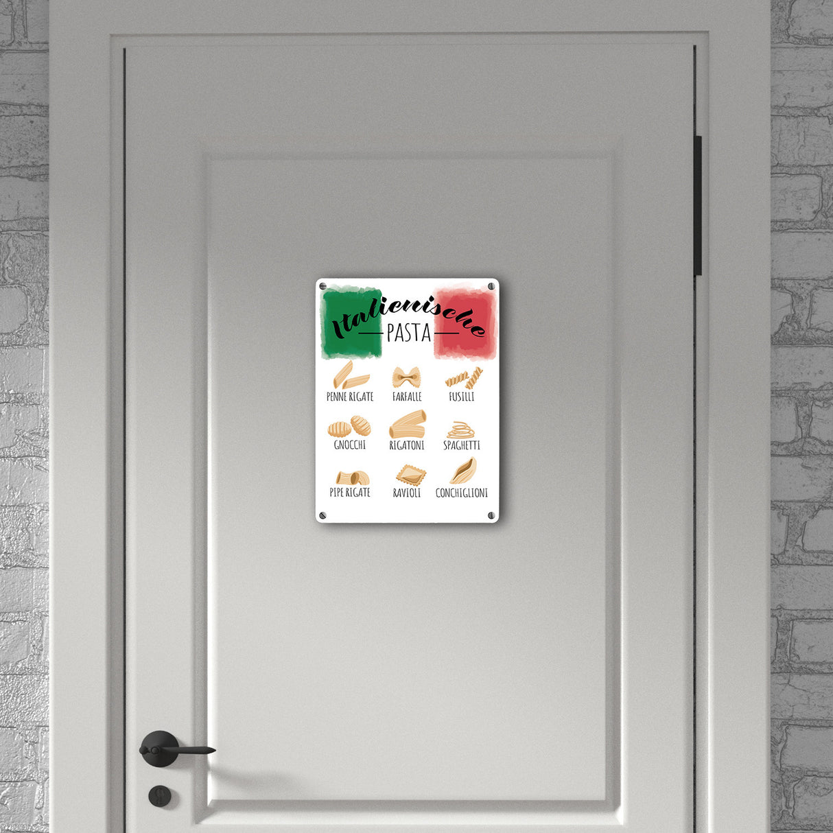 Italienische Pasta Metallschild