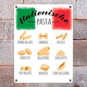 Italienische Pasta Metallschild