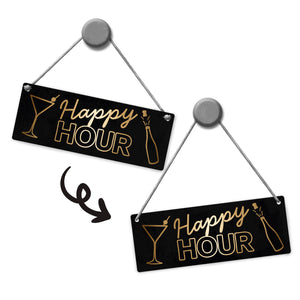 Happy Hour Wendeschild mit Kordel