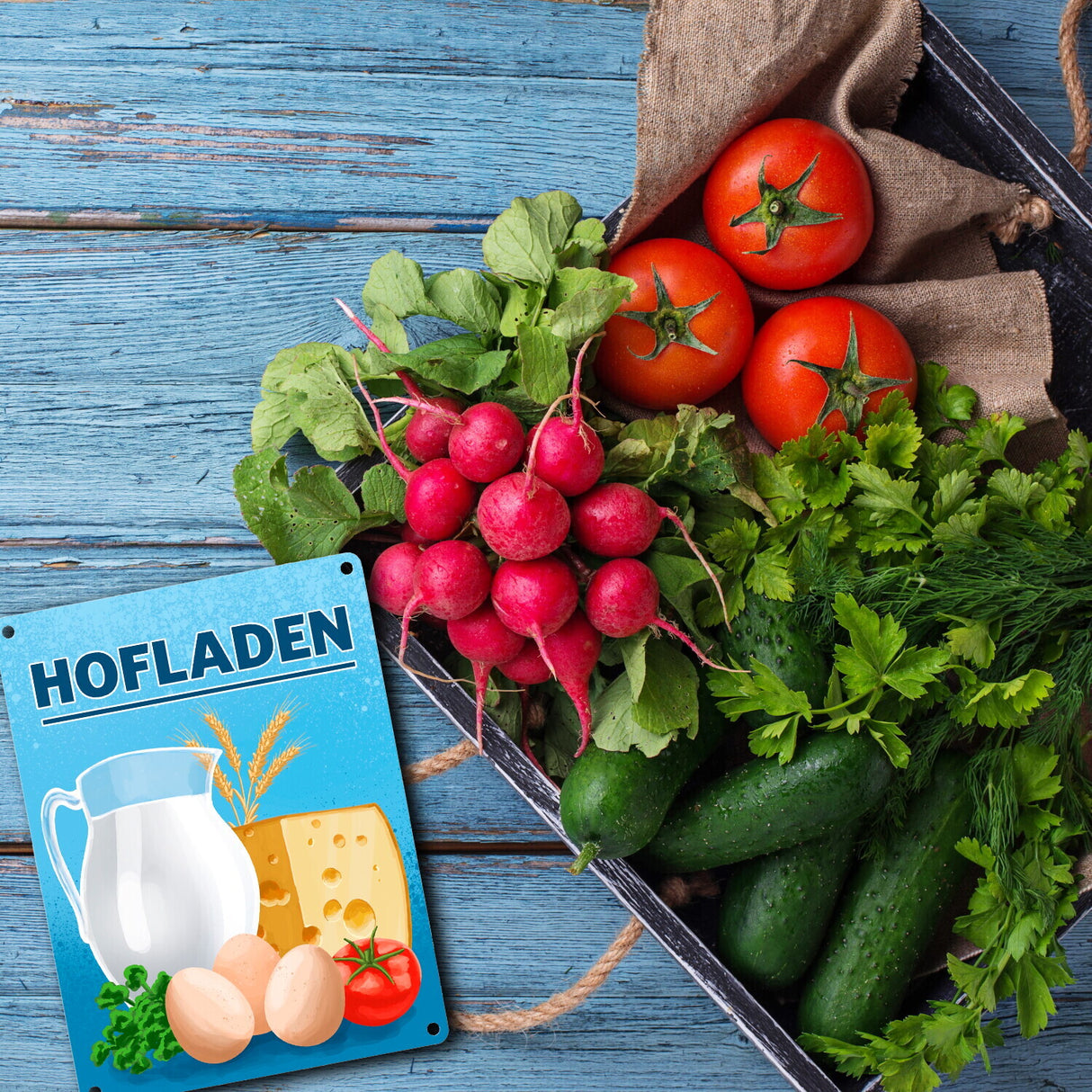 Hofladen Metallschild für den Bauernladen