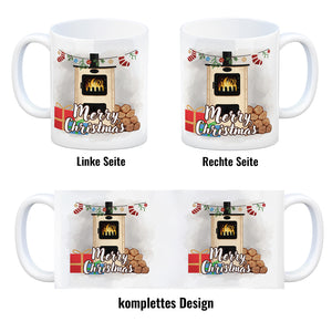 Merry Christmas Holzofen Kaffeebecher für Weihnachten