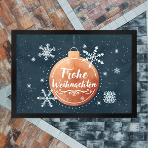 Frohe Weihnachten Christbaumkugel Fußmatte