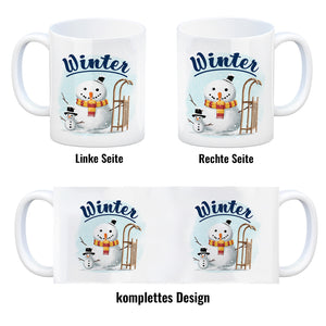 Winter Schneemann Kaffeebecher