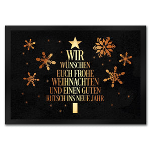 Frohe Weihnachten & einen guten Rutsch Christbaum Fußmatte