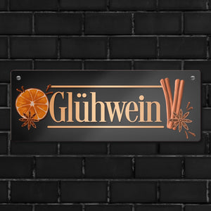 Glühwein Metallschild