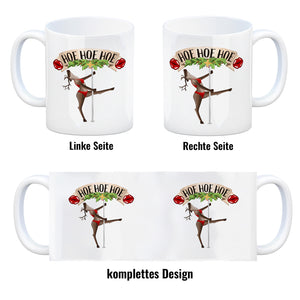 Hoe Hoe Hoe sexy Tänzerin Kaffeebecher zu Weihnachten