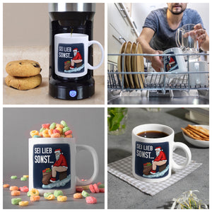 Sei lieb sonst… frecher Weihnachtsmann Kaffeebecher