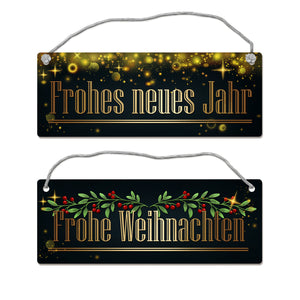 Frohe Weihnachten - Frohes neues Jahr Wendeschild