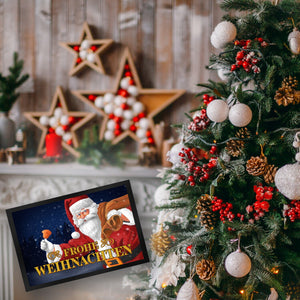 Frohe Weihnachten mit Weihnachtsmann Fußmatte