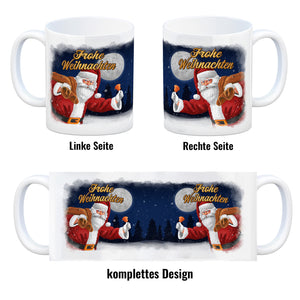 Frohe Weihnachten mit Weihnachtsmann Kaffeebecher