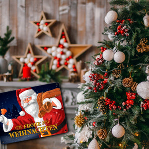 Frohe Weihnachten Weihnachtsmann Metallschild