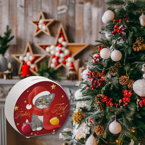 Frohes Fest Weihnachten Spardose mit Katze