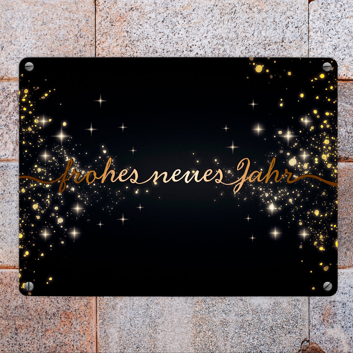Frohes neues Jahr Metallschild