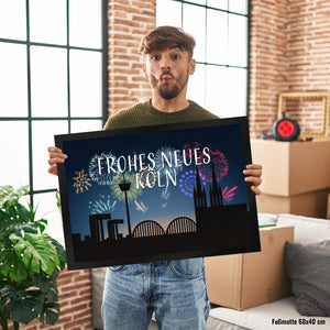 Frohes Neues Köln Fußmatte in 35x50 cm