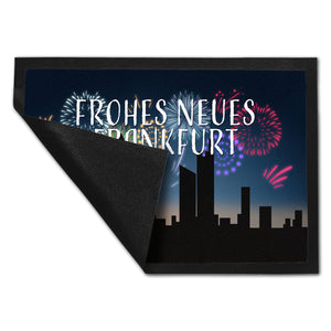 Frohes Neues Frankfurt Fußmatte in 35x50 cm