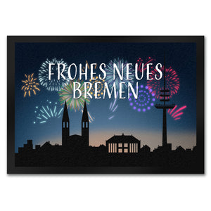 Frohes Neues Bremen Fußmatte in 35x50 cm