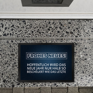 Frohes Neues Fußmatte mit lustigem Spruch
