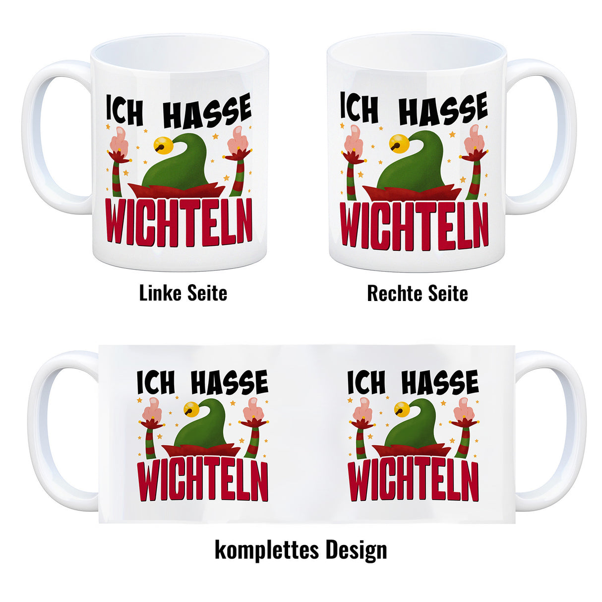 Ich hasse Wichteln Kaffeebecher