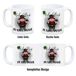 Viel Glück Kaffeebecher mit Schornsteinfeger