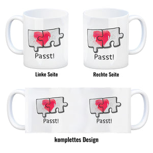 Du & Ich Passt Puzzleteile Kaffeebecher