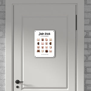 Jeder Arsch ist Willkommen WC Metallschild