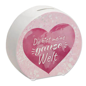 Du bist meine ganze Welt Herz Spardose