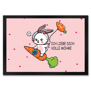 Ich liebe dich volle Möhre Fußmatte in 35x50 cm