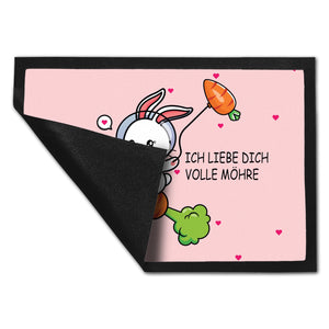 Ich liebe dich volle Möhre Fußmatte in 35x50 cm