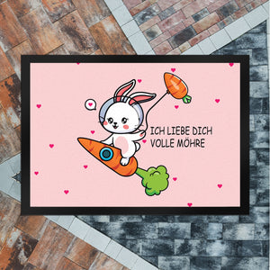 Ich liebe dich volle Möhre Fußmatte in 35x50 cm
