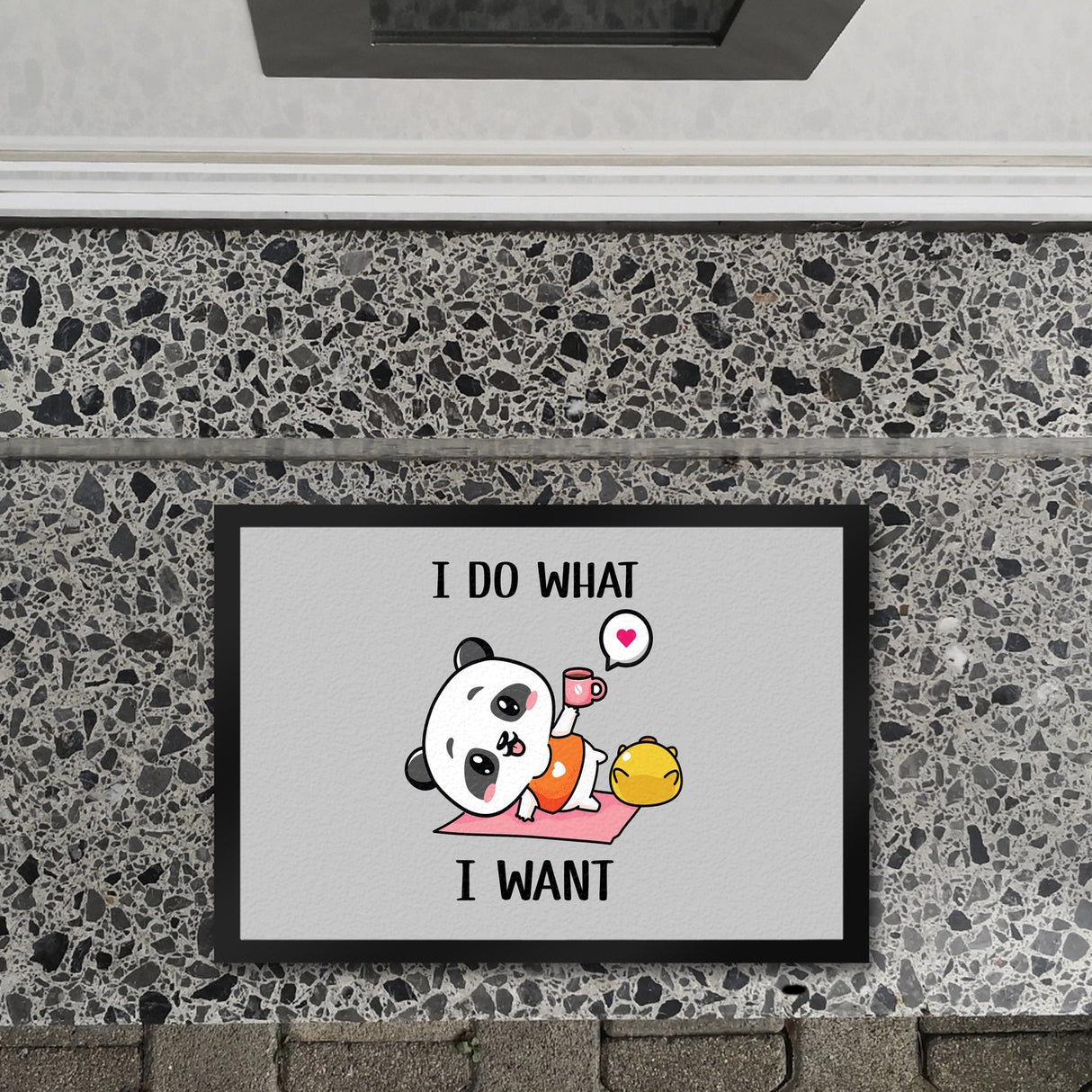 I do what I want Panda Fußmatte in 35x50 cm