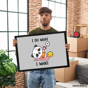 I do what I want Panda Fußmatte in 35x50 cm