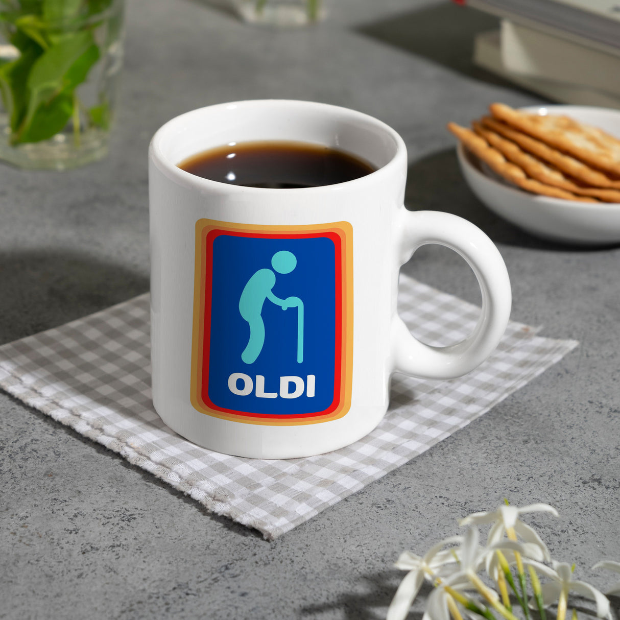 Oldi Discounter Kaffeebecher für Papa